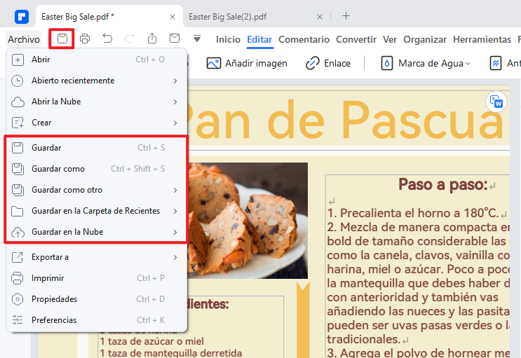 crear tarjeta o receta de Pascua 3